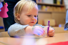 Weihnachtsfeier der 3- bis 5-Jährigen im Obermayr Rosenkindergarten.