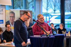 Podiumsdiskussion zur OB-Wahl 2025 am 9. März in der Mensa der Obermayr Europa-Schule.