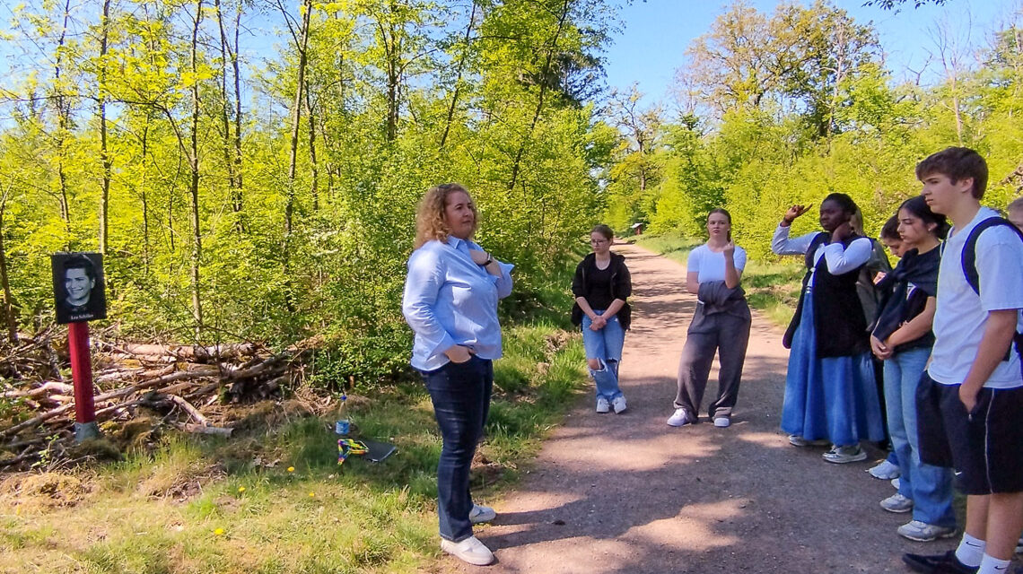 Ausflugs der Obermayr Europa-Schule Campus Rüsselsheim zur KZ-Gedenkstätte Mörfelden-Walldorf.