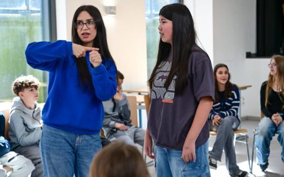 France Mobil zu Besuch an der Obermayr Europa-Schule am Campus Erbenheim.